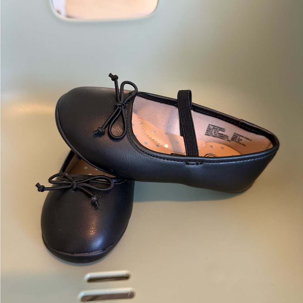 NWOT Wonder Nation Toddler Girls Bow Ballet Flat Shoes